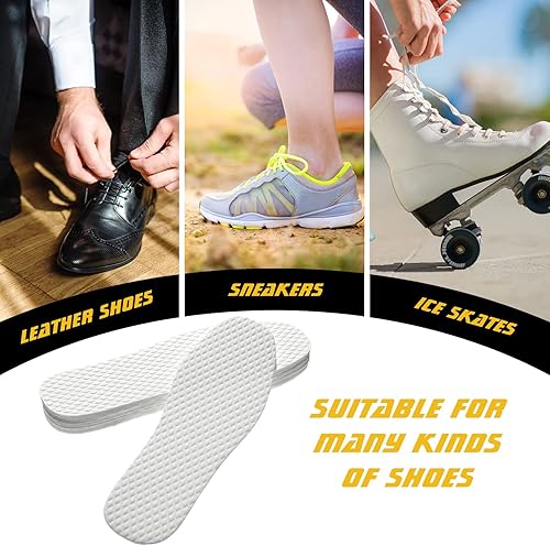 Miniatura 6 de 50 pares de plantillas finas desechables transpirables reemplazables para zapatos para el sudor y al aire libre, zapatos descalzos para zapatos de
