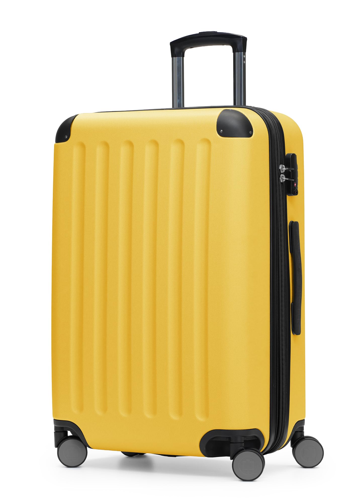 Hauptstadtkoffer Spree - Mittelgroßer Hartschalenkoffer, TSA, 4 Rollen, Koffer, Trolley, Rollkoffer, Reisekoffer, Volumenerweiterung, 65 cm, 74 Liter, Gelb
