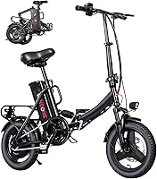 Windone S14 Folding Electric Bike: 500W Peak Motor, 19 MPH Speed, 28 Miles Range, UL2849 Certified Adult Ebike
