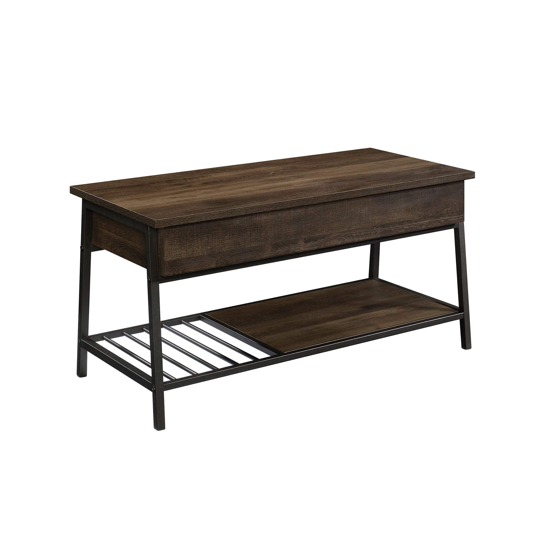 Sauder North Avenue Lift-top Coffee Table, L: 37.01" x W: 17.01" x H: 18.07", Smoked Oak finish