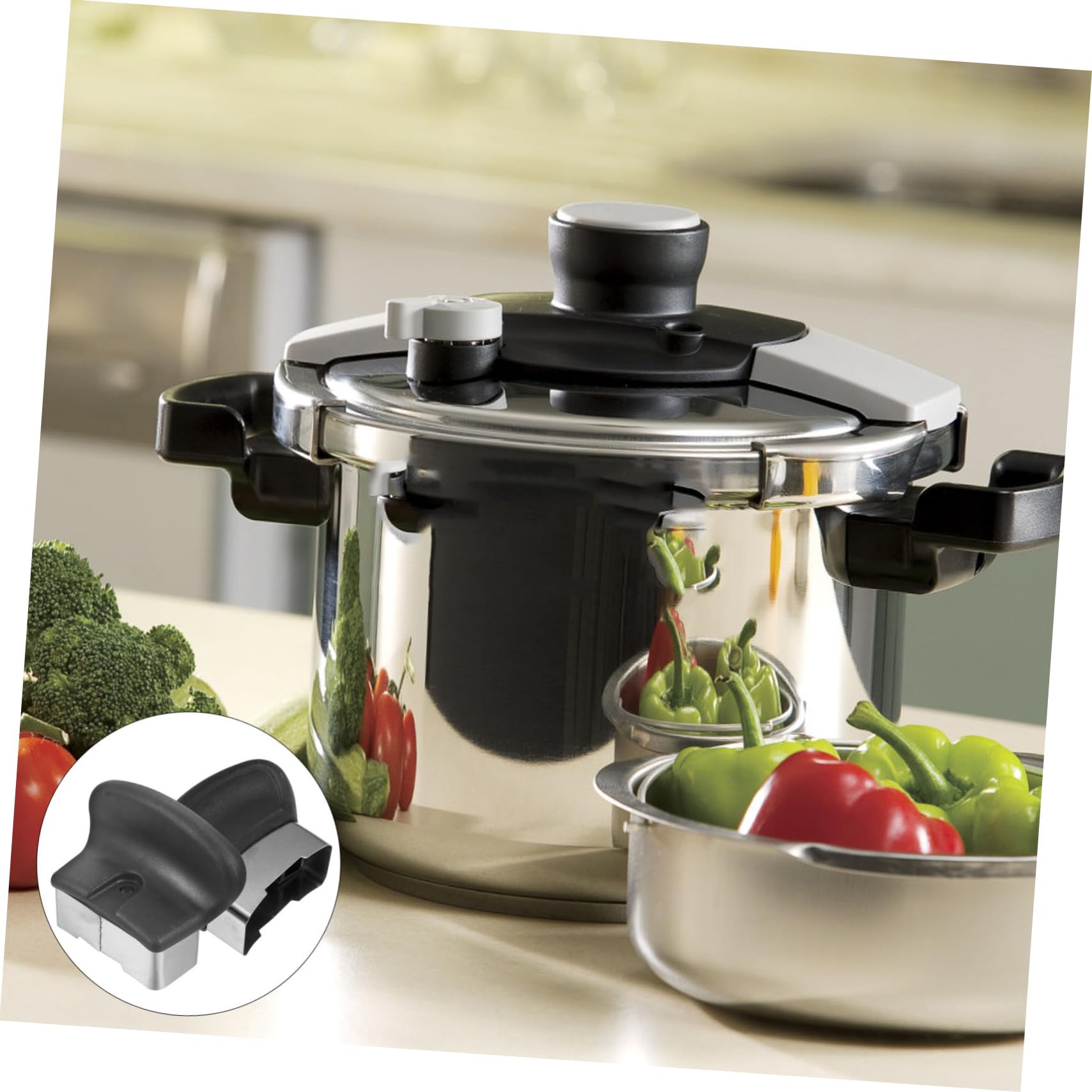 TIDTALEO 2pcs Pressure Cooker Handle Saucepan Side Handle Pan Side Handles Replacement Steaming Pan Handle Kitchen Gadget Boiler Handle Side Handle Replacement Pot Wok, 8.00X6.00X4.50CM, 545N526I01X