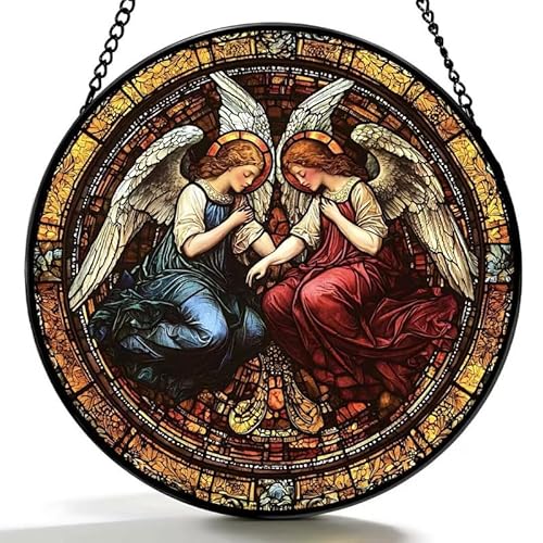 Angel Stained Glass Sun Catcher for Window Decor