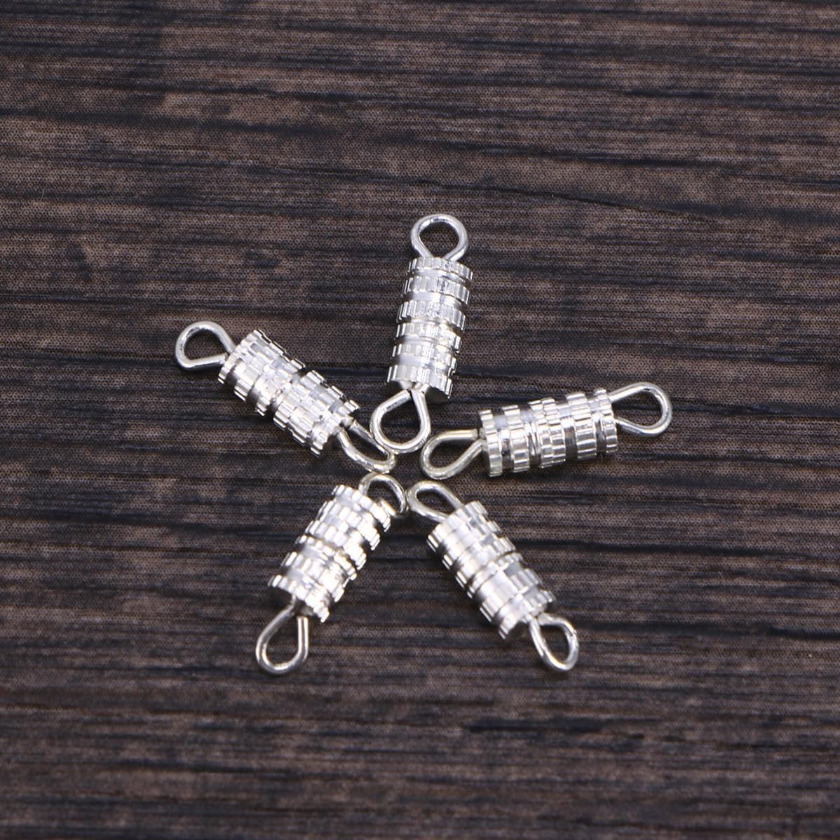 20 Pezzi Chiusure Vite in Rame Placcato Argento per Collane e Braccialetti Fermagli Resistenti per Creazioni Gioielli Fai da Te e Riparazioni