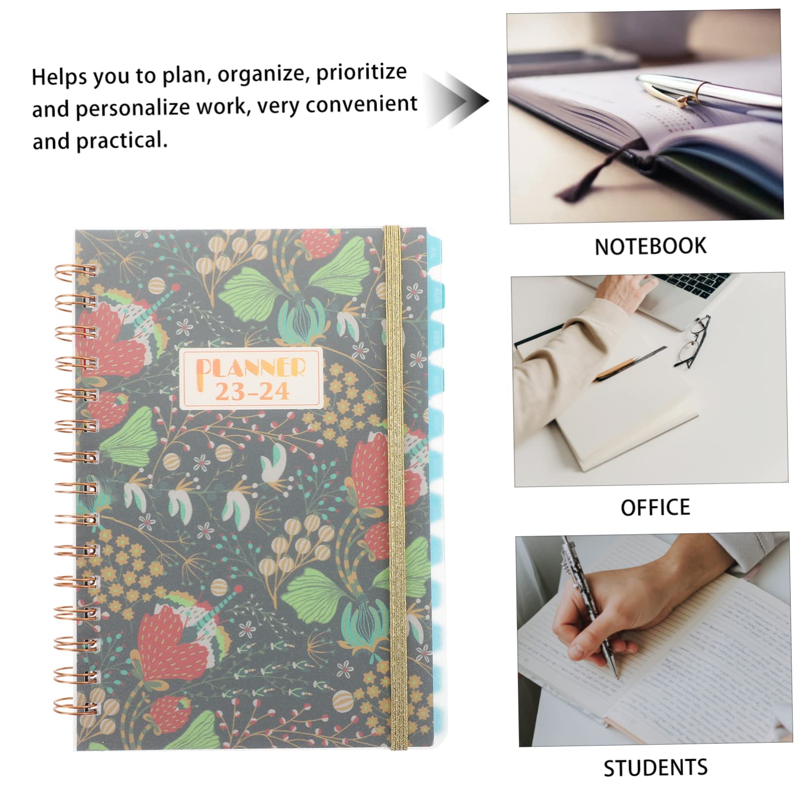 VILLCASE 4pezzi Agenda Accademica Multi- Planner Portatile Per e Scuola Organizzatore Per Studenti e Lavoratori Spessa Anti- Design