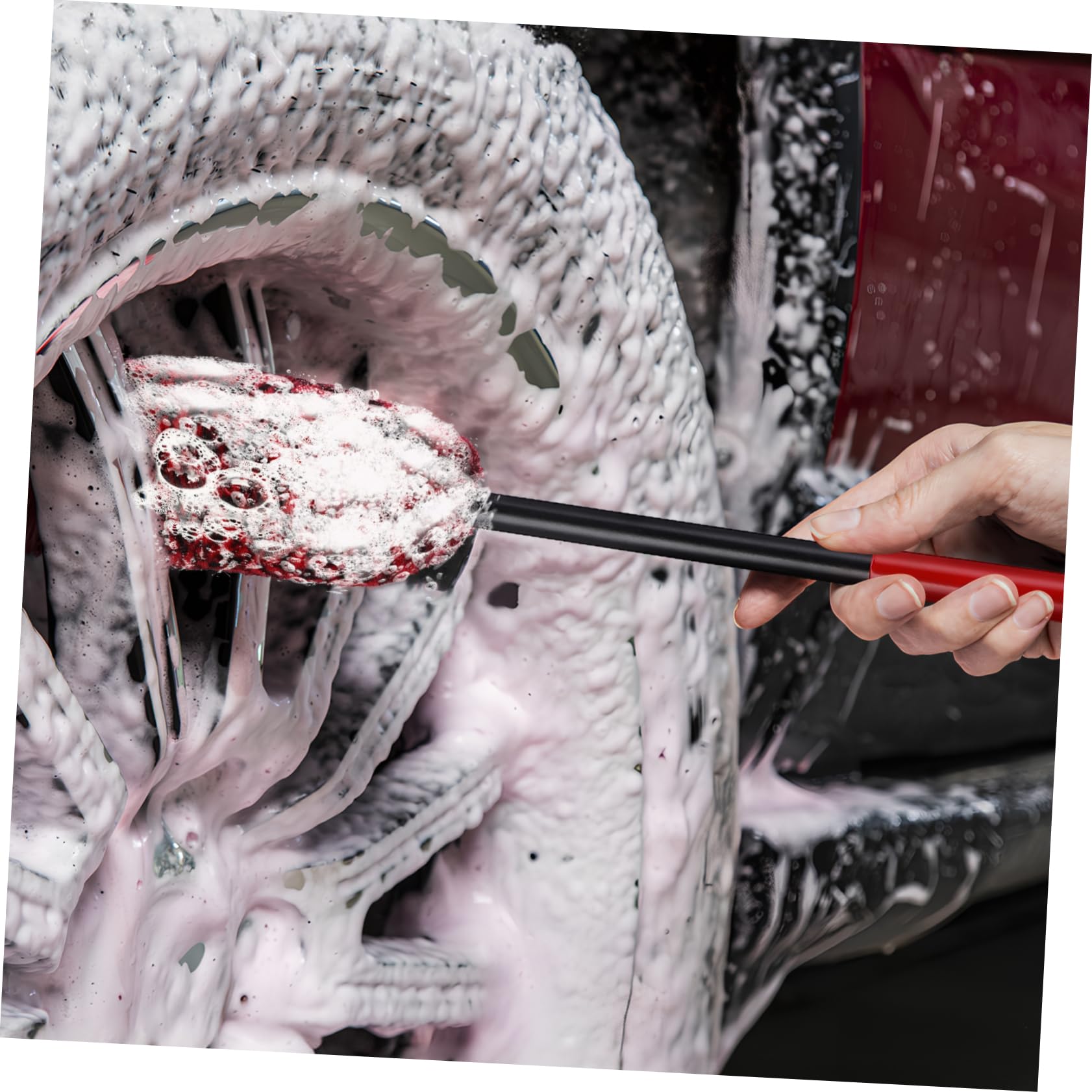 iplusmile 4er-Set Auto-detailbürsten-Set Felgenreinigungsbürsten Radnabenbürste Reifenreiniger Detailbürste Autobürste Felgenreinigungsbürste Felgenreiniger-Werkzeuge 3 Stück * 4