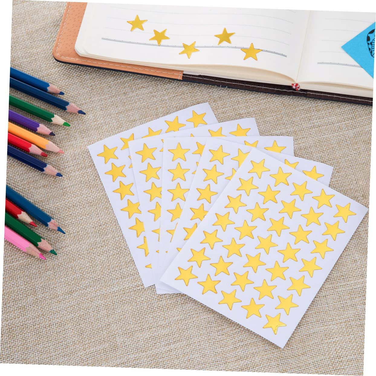 NUOBESTY 4 Sets Sternaufkleber für Jungen und Mädchen Leicht Vielseitige Dekorative Aufkleber für Büro Schule und Zuhause