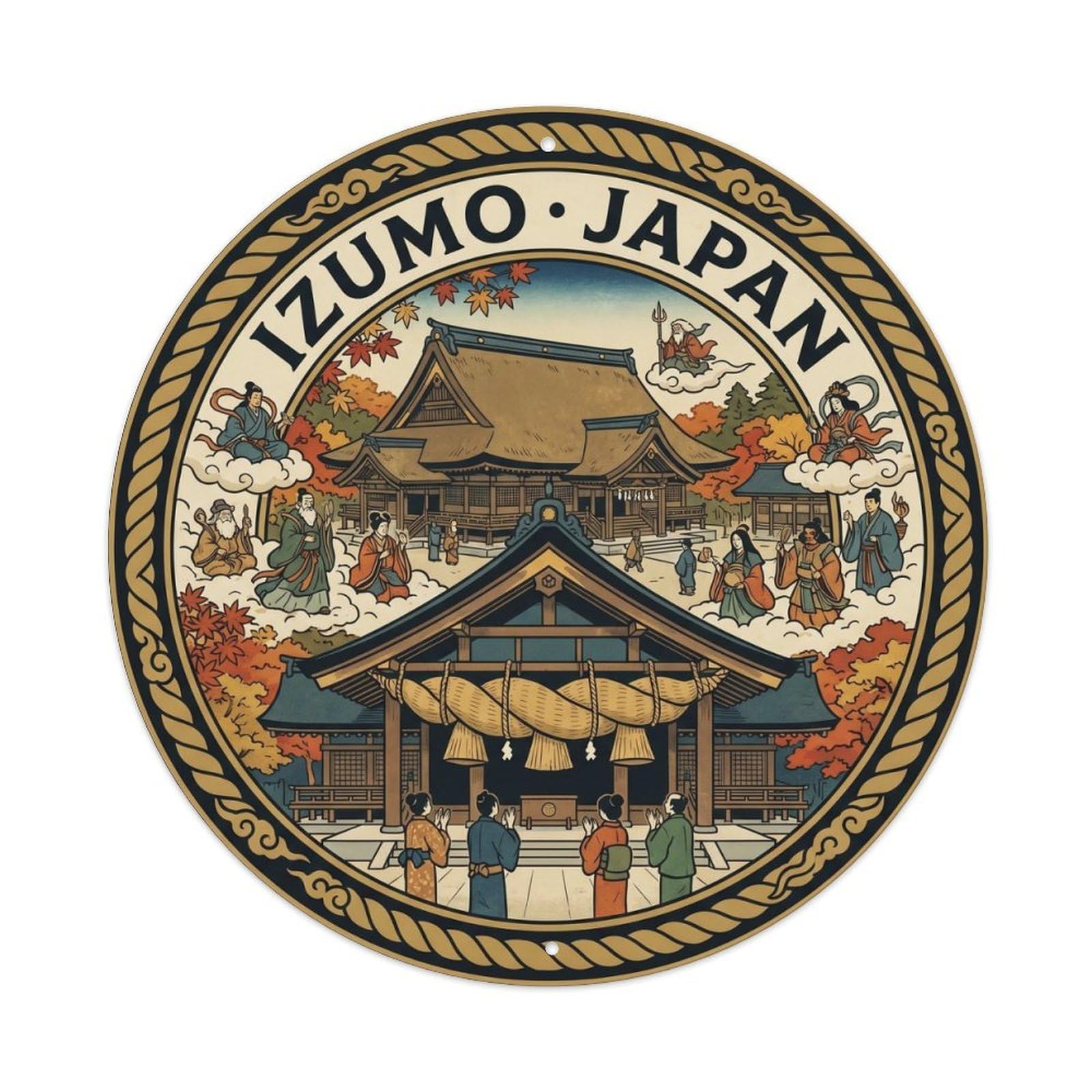 Izumo Taisha Grand Shrine City Landmark Street Market Metal Tin Sign