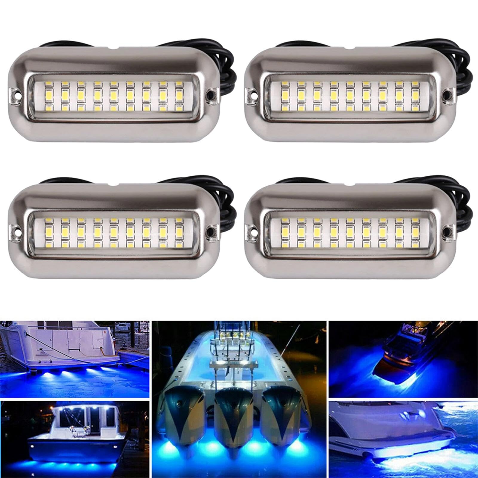 4 Luci di Poppa per Barca, Kayak - Illuminazione LED Marina