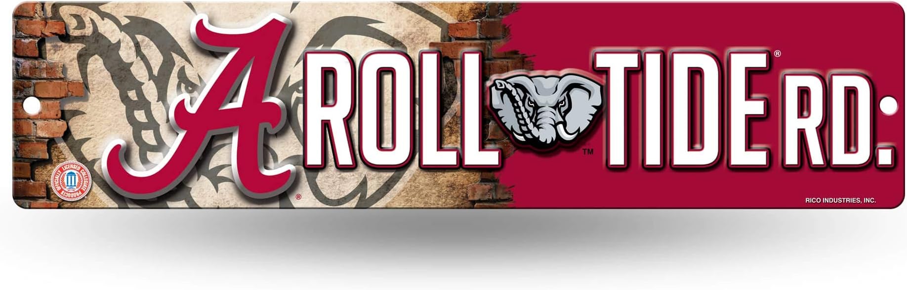 Alabama Car Decal UNIVERSITY ALABAMA Vanity RISING TIDE License Plate UA Crimson Roll NCAA Alabama License Plate Metal