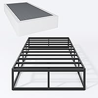 Vista 12 de Base para somier Queen de 2 pulgadas de perfil bajo, láminas de cama de montaje fácil, estructura metálica resistente, base de apoyo para colchón