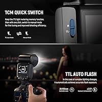 Vista 4 de NEEWER Z2-N 2.4G TTL Flash de cabeza redonda Speedlite para Nikon, interfaz de usuario mejorada, 2 lámparas de modelado ajustables, tecla TTL/M