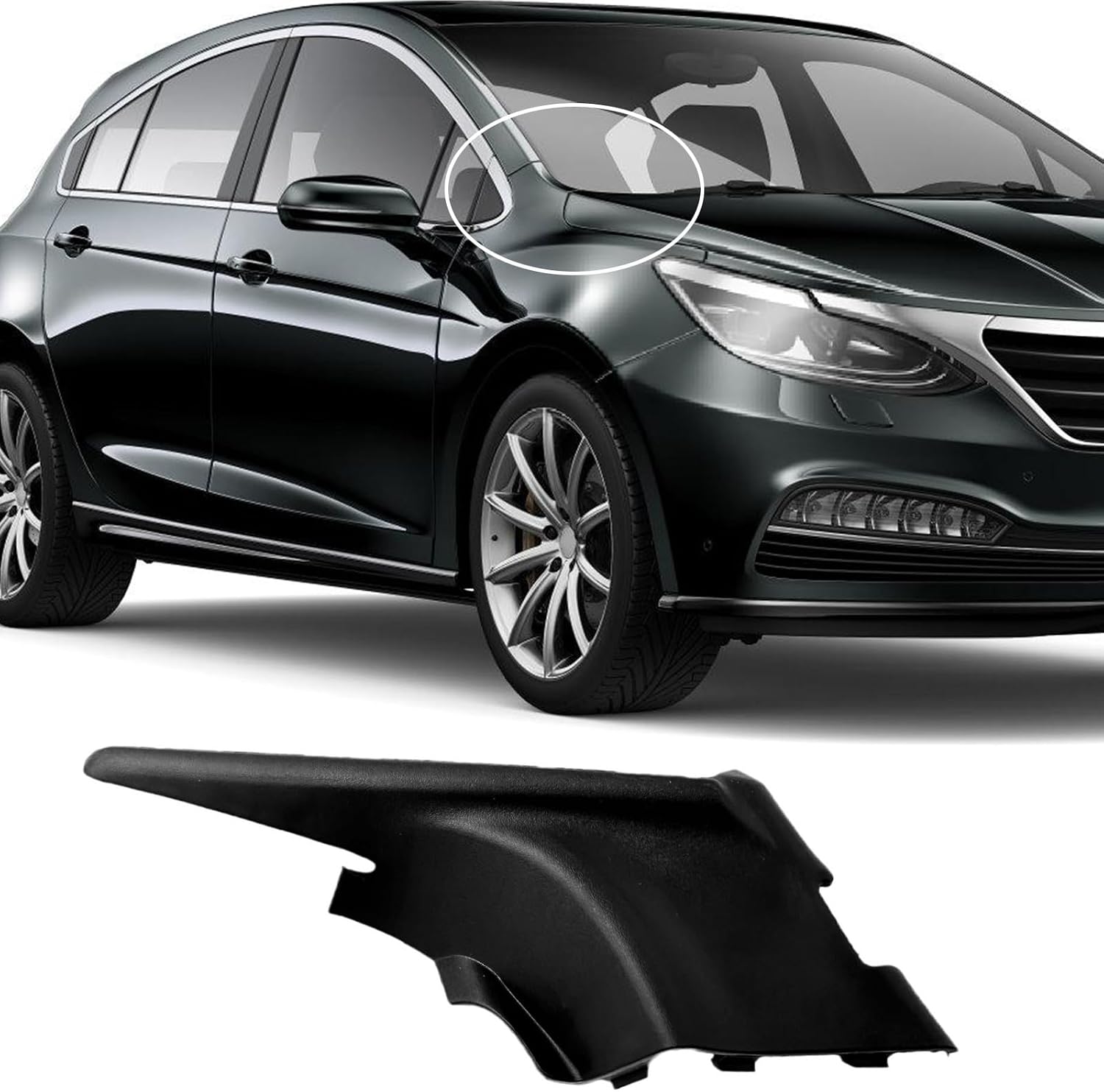 Strong ABS Left Right Side Glass Guard Corner Covers 861501E010 861601E010 Replacement Suitable for Vehicle Accent