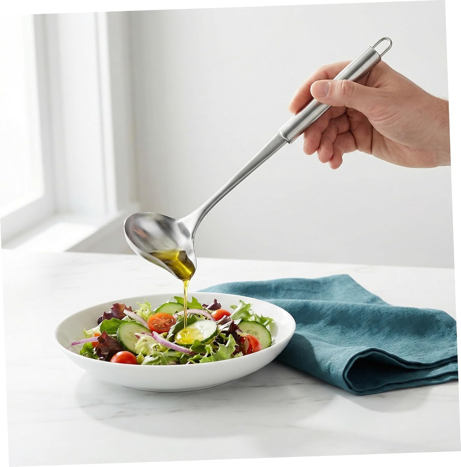 Sauce Ladle with Pouring Spout Stainless Steel for Kitchen Gravies