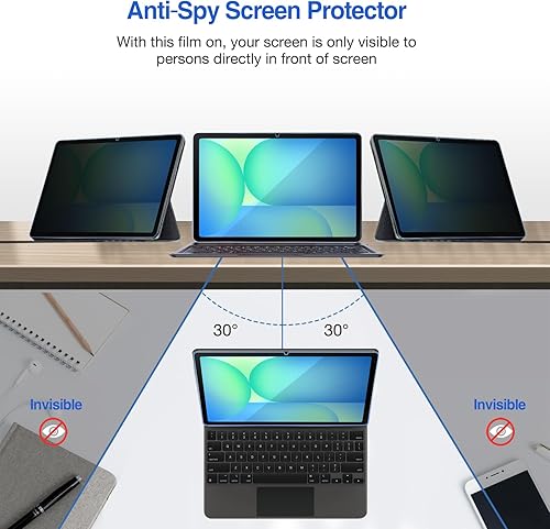 Miniatura 3 de ProCase Protector de pantalla de privacidad para Galaxy Tab S10 FE 2025Tab S9 FE 10.9 pulgadas, Tab S9 11 pulgadas 2023Tab S8 2022Tab S7 2020,