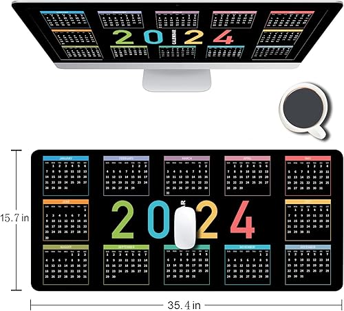 Miniatura 2 de Alfombrilla de mouse grande para juegos con bordes cosidos, alfombrilla de mouse de escritorio extendida con tela microtejida superior, base