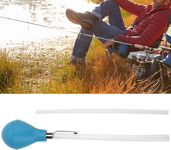 Shanrya Stomach Pump, 8.1Inch Fly Fishing Stomach Pump Protective Effects, Not Harm The Fish, Fishing Hatch Tool for Outdoor Fishing Sports Accessories, Blue