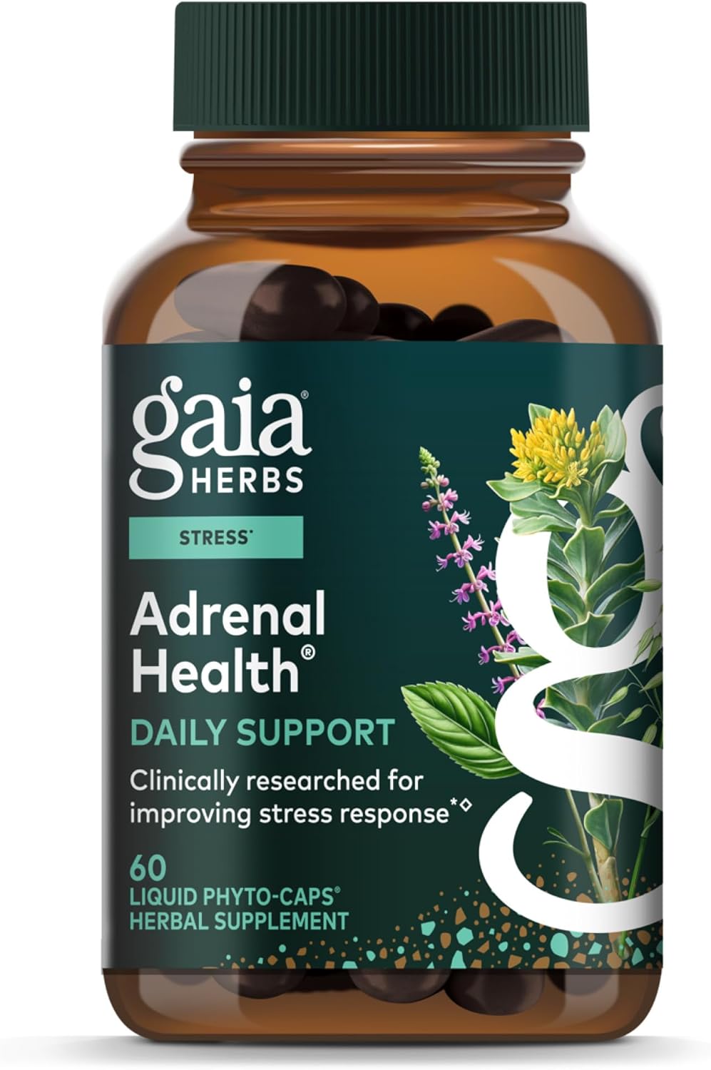 Gaia Herbs Adrenal Health Daily Support - Herbal Supplement with Ashwagandha