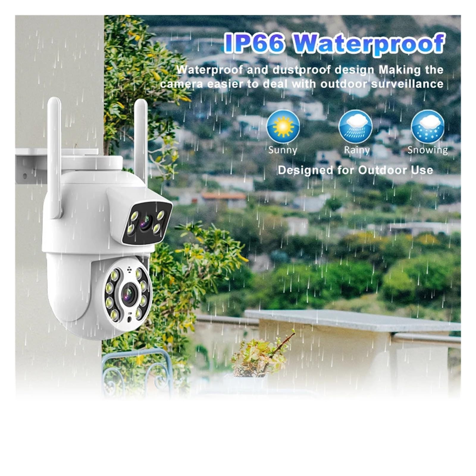 Caméra de Surveillance de sécurité Domestique IP PTZ extérieure