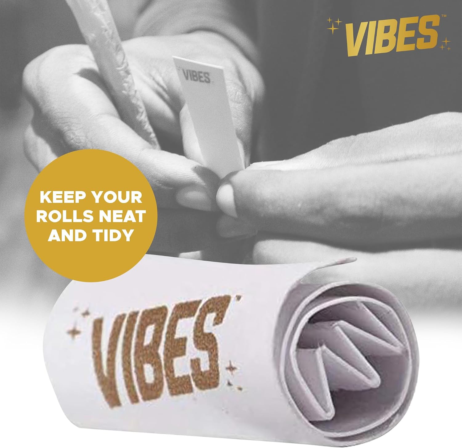 Vibes - Vibes Rolling Papers Tips - 250 Total Tips, Premium Quality, Enhanced Airflow, No-Mess, 50 Booklets Box