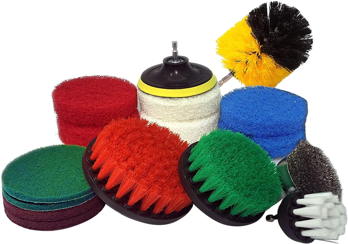 Electric Shower Scrubber for Cleaning (Red, Attachments)