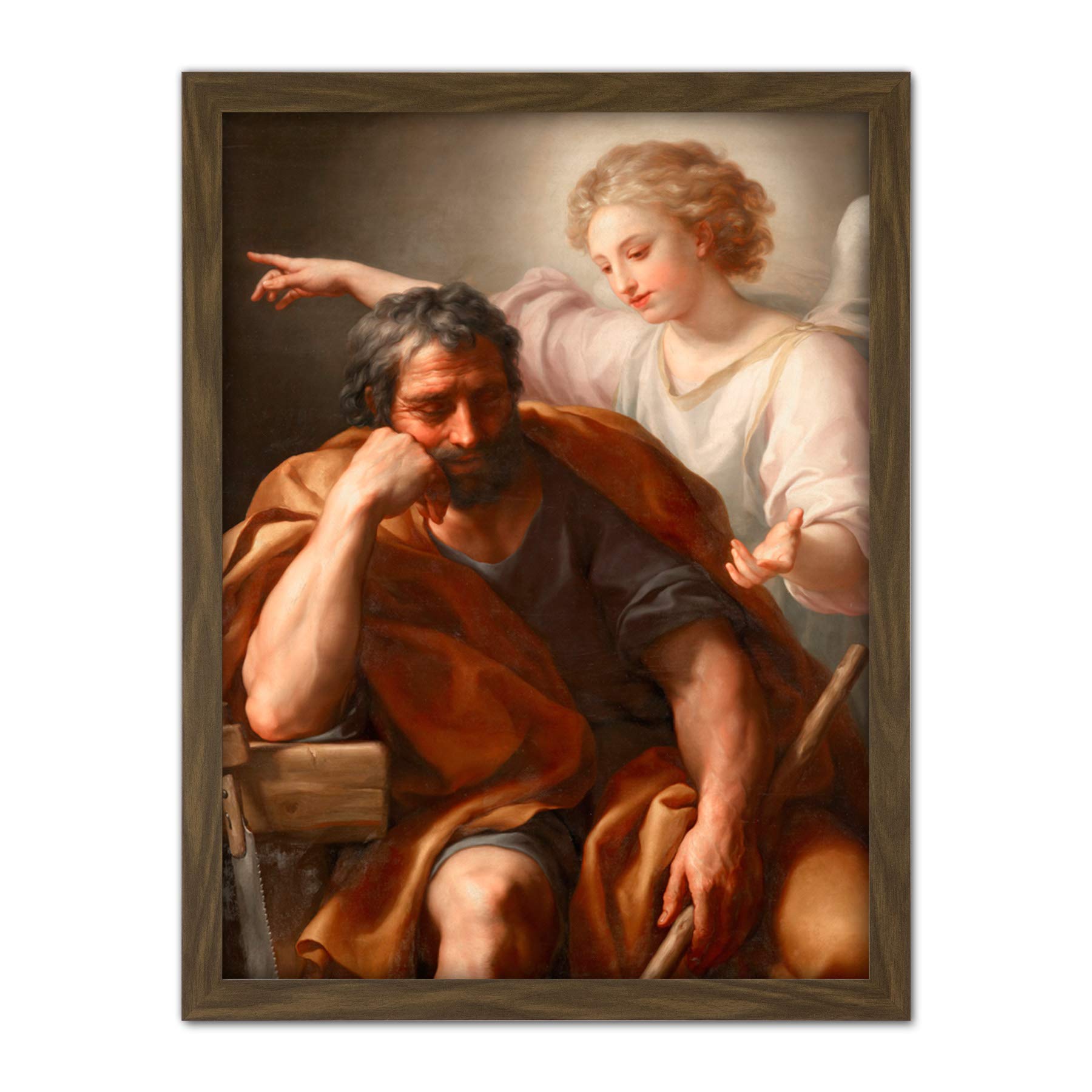 Anton Raphael Mengs The Dream Of St Joseph Large Framed Art Print Poster Wall Decor 18x24