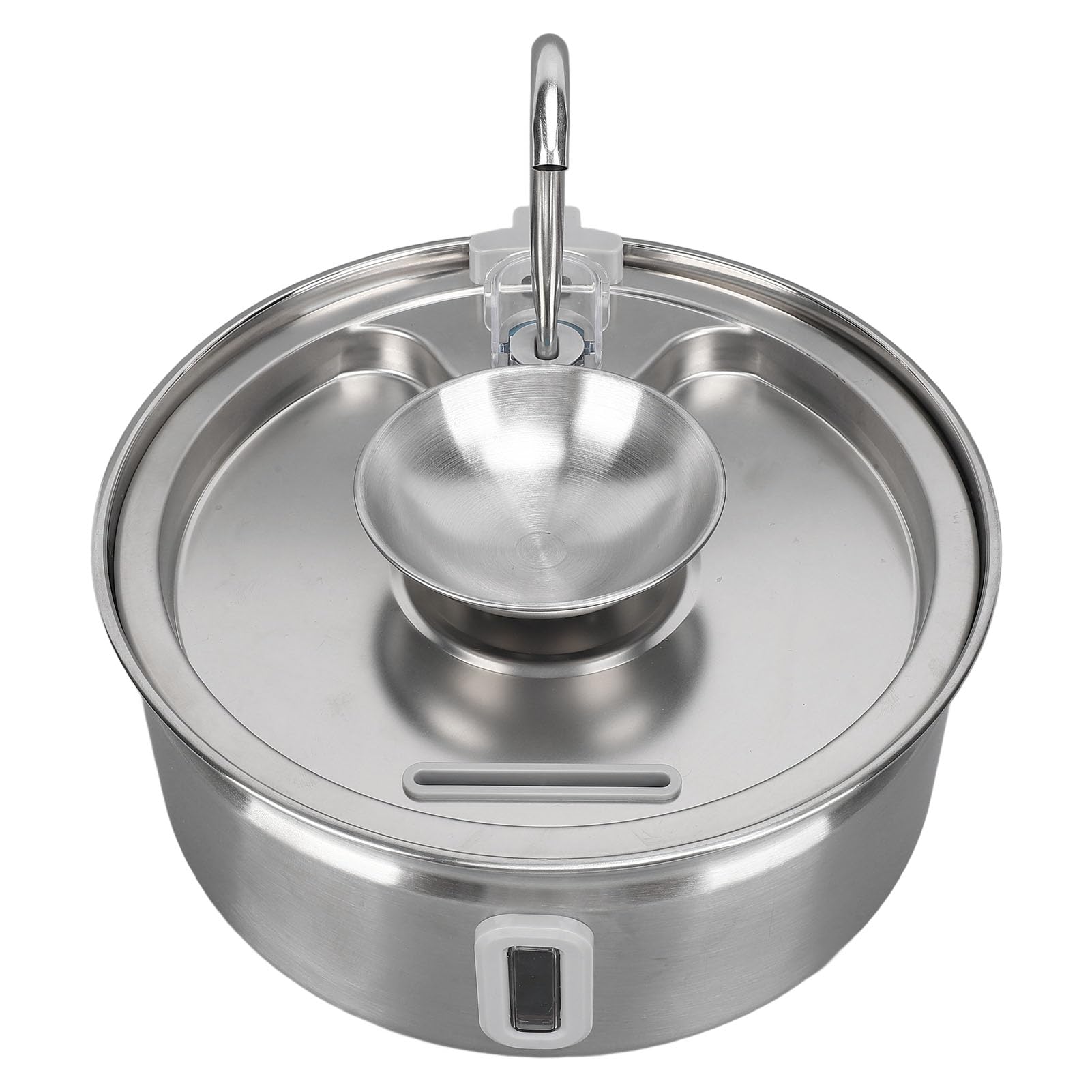 Fuente de Agua para Gatos de Acero Inoxidable, dispensador automático de Agua para Mascotas, Fuente de Agua para Perros de 3,2 L con circulación silenciosa y Ventana, para Gatos y