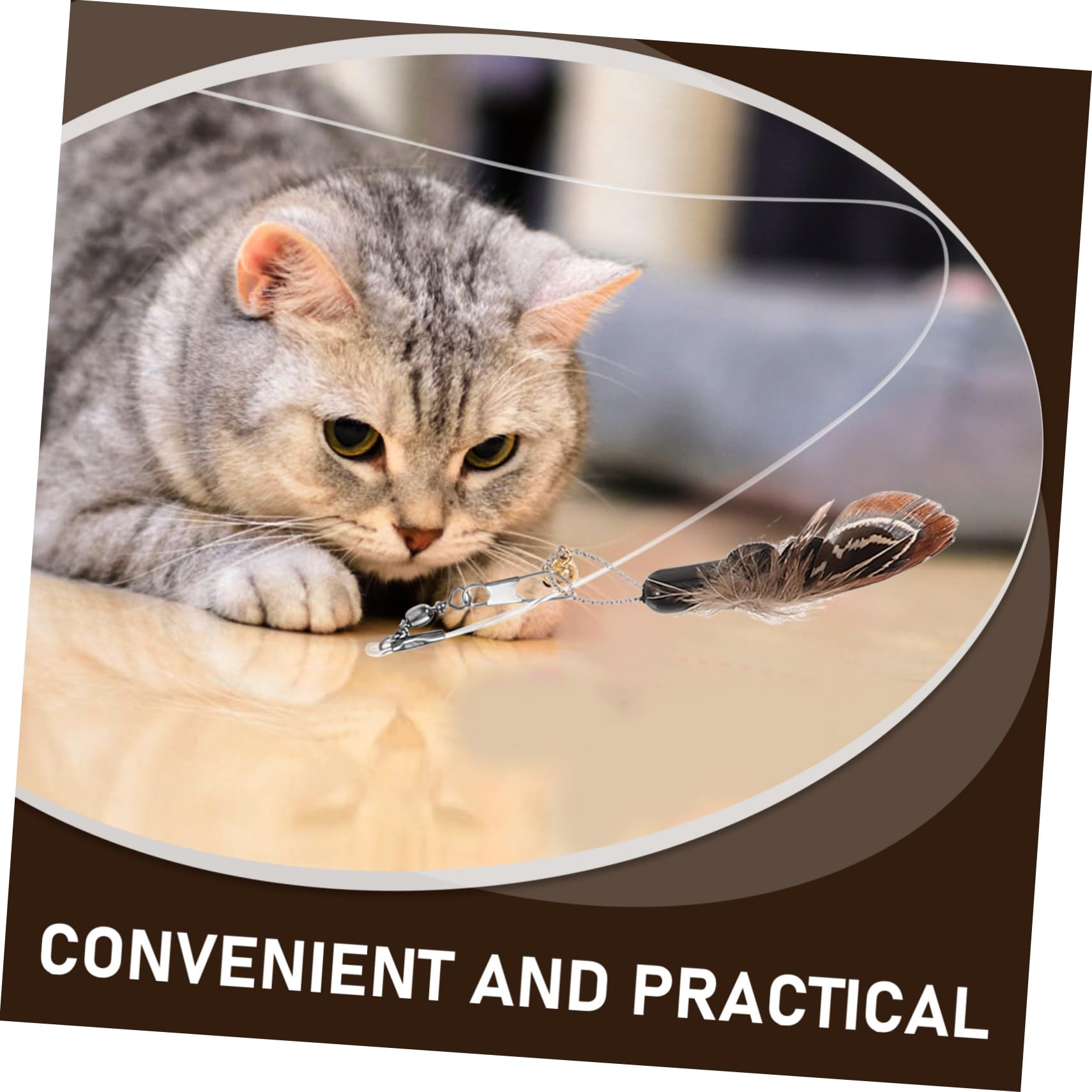 VANZACK 5 Ensembles Jouet pour Chat Interactive Cat Toy pièce jointe de Remplacement de de Chat Jouet de Chat drôle Chat Jouet Chat Teaser Jouets pour Chatons la Plume