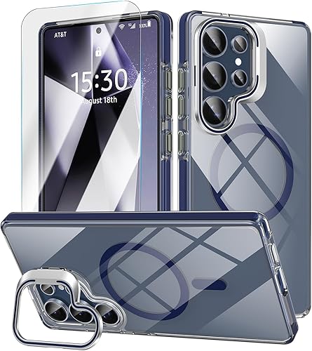 MATEPROX Compatible with Samsung Galaxy S25 Ultra Case with Stand, Magnetic Clea