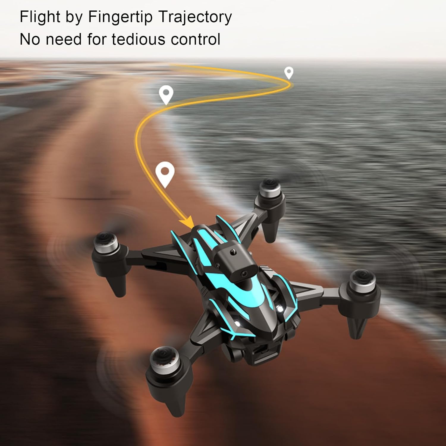 Brushless Motor Drone with Camera 4K, FPV Mini Drones, Foldable RC Quadcopter with 4 Way Obstacle Avoidance, Optical Flow Positioning, 360° Flip