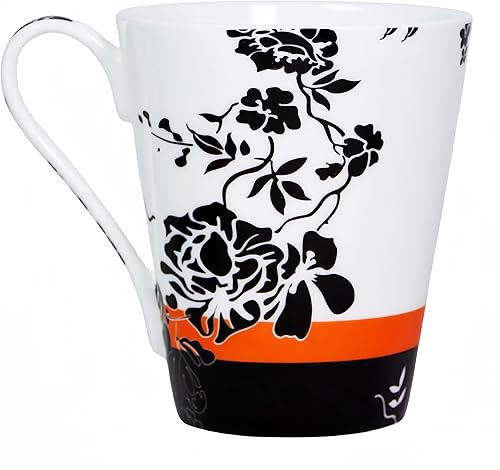 Miniatura 2 de Taza de café de cerámica de 14.5 onzas, taza de café de porcelana con asa, apta para microondas y lavavajillas, taza de café con leche (negro)