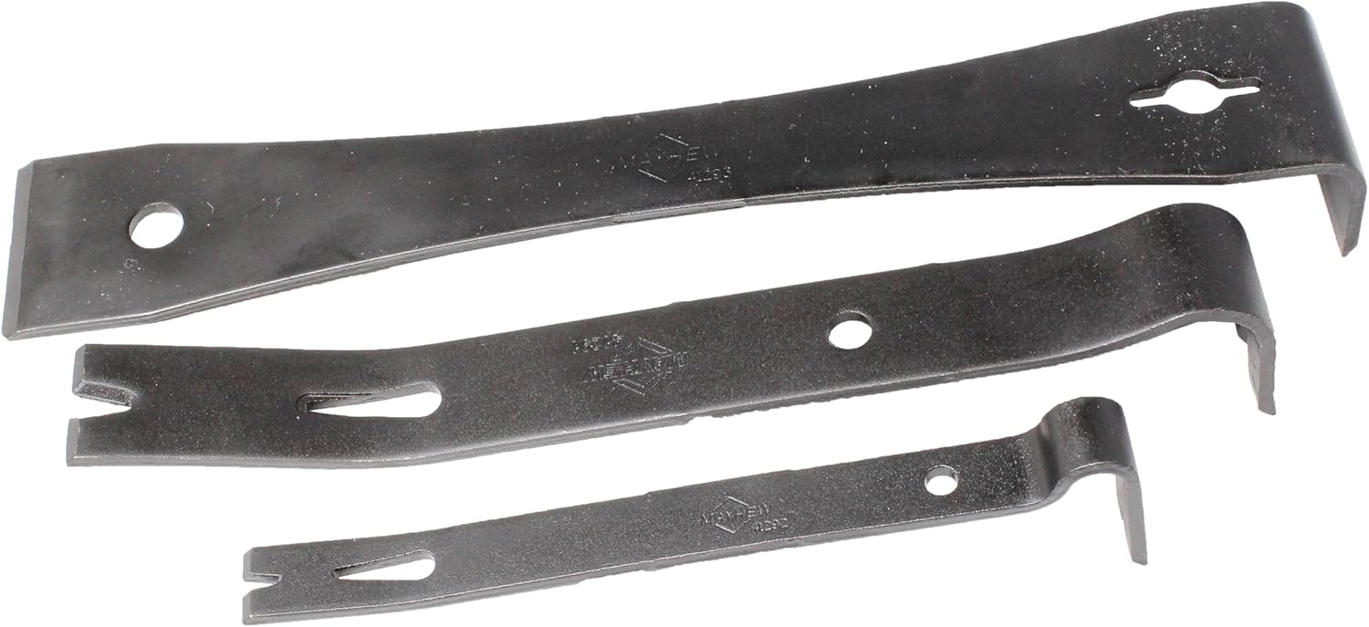 Mayhew Tools 98605 Utility Bar Set, Black Oxide Finish, 3-Piece Flat Bar Set