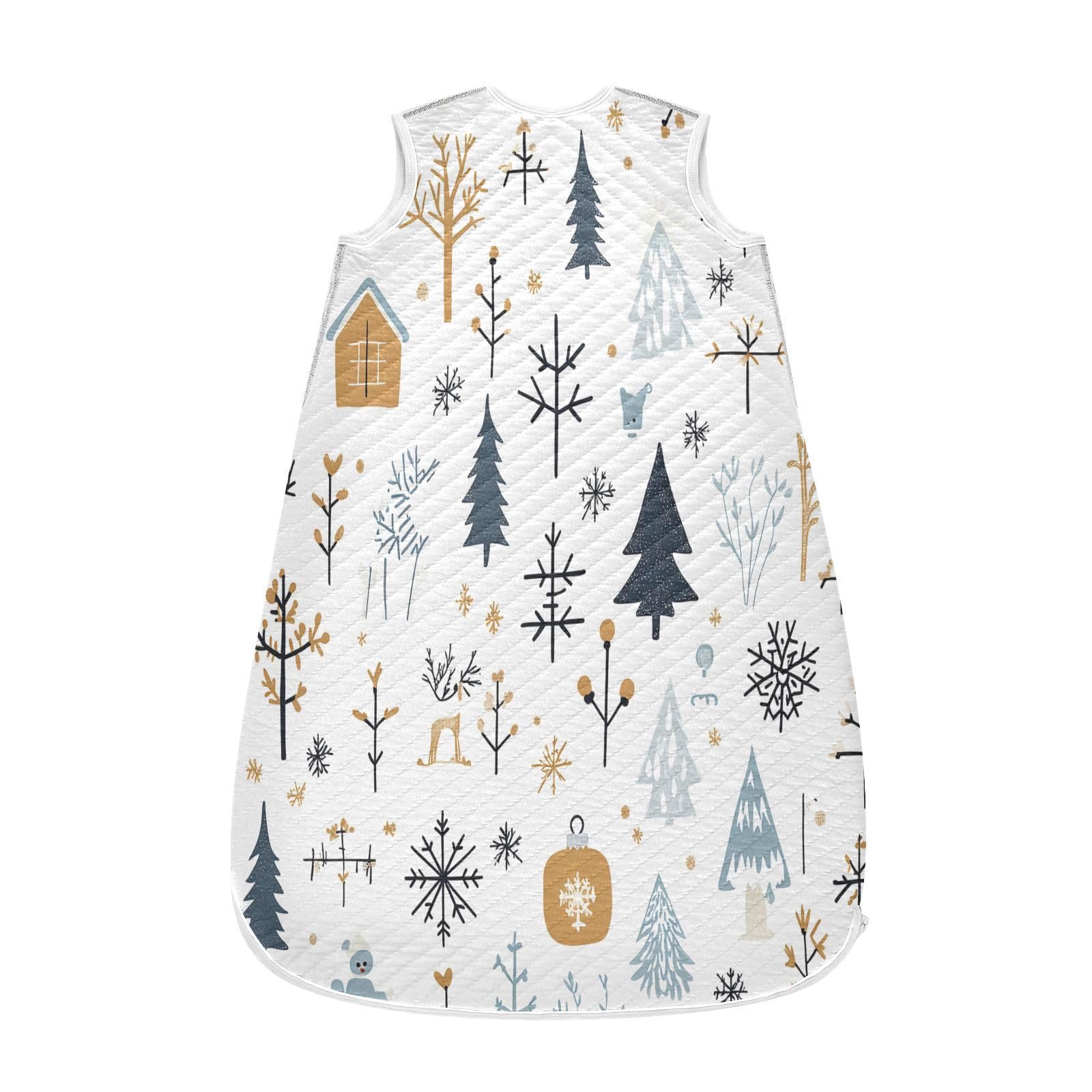 Kigai Christmas Tree Snowflake Baby Sleep Sack Wearable Blanket Sleeping Bag 2-Way Zipper Soft Swaddle Transition Sack