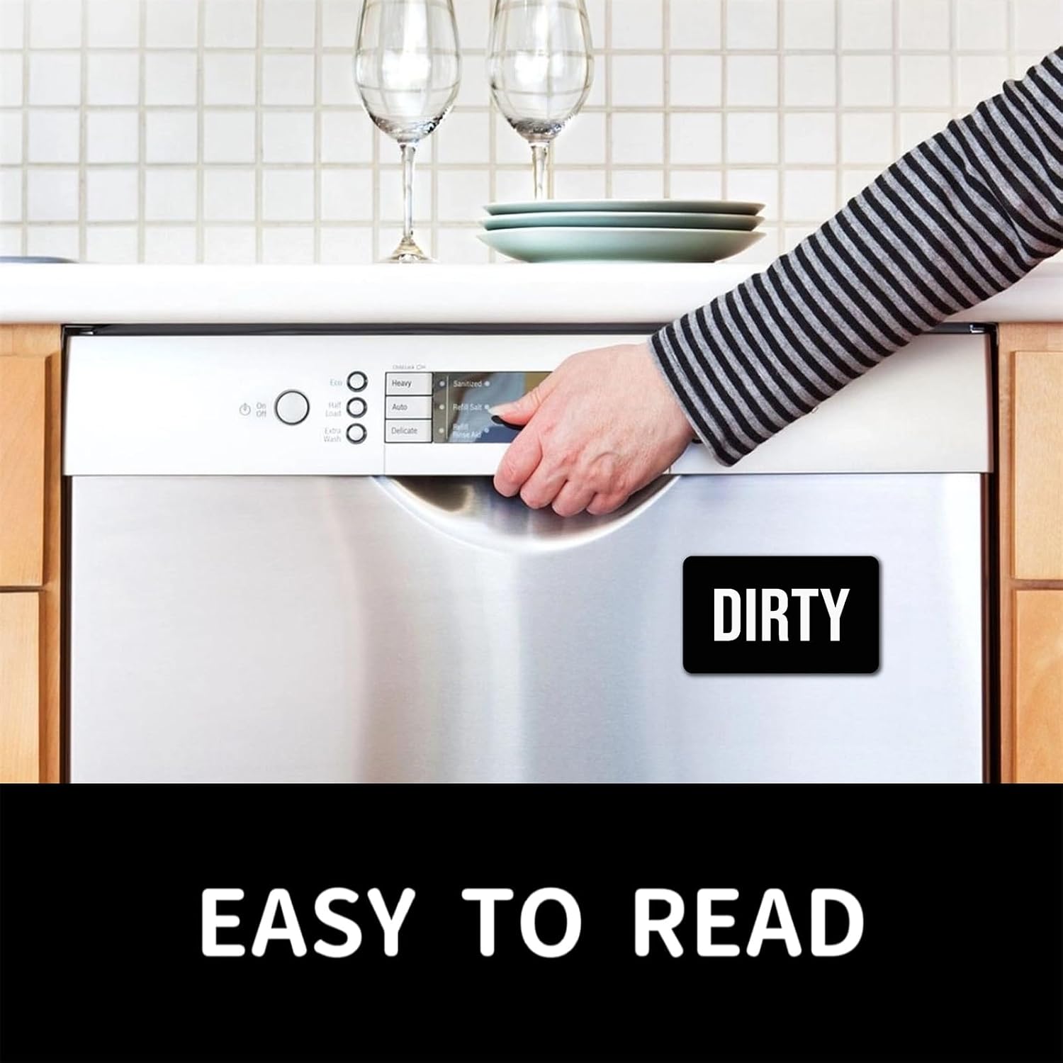 Dishwasher Magnet Clean Dirty Sign, Clean Dirty Magnet for Dishwasher image 4