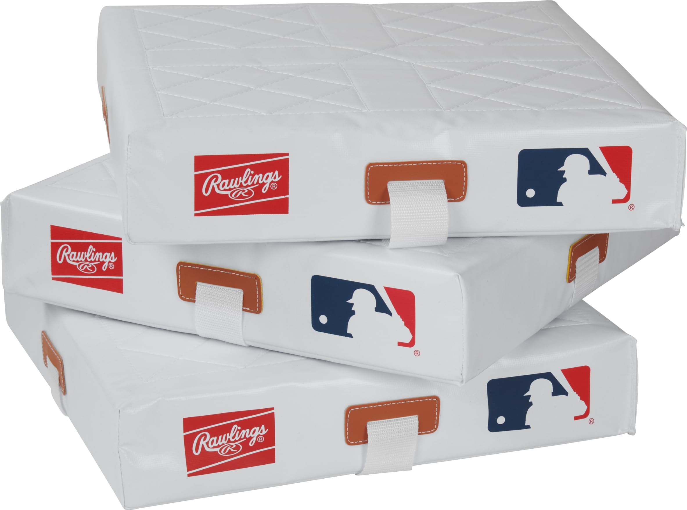 Rawlings | Quilted Base Set | T-Ball/Baseball/Softball | Varsity - 15" x 15" x 3" | Set of 3 Bases | Indoor/Outdoor Use