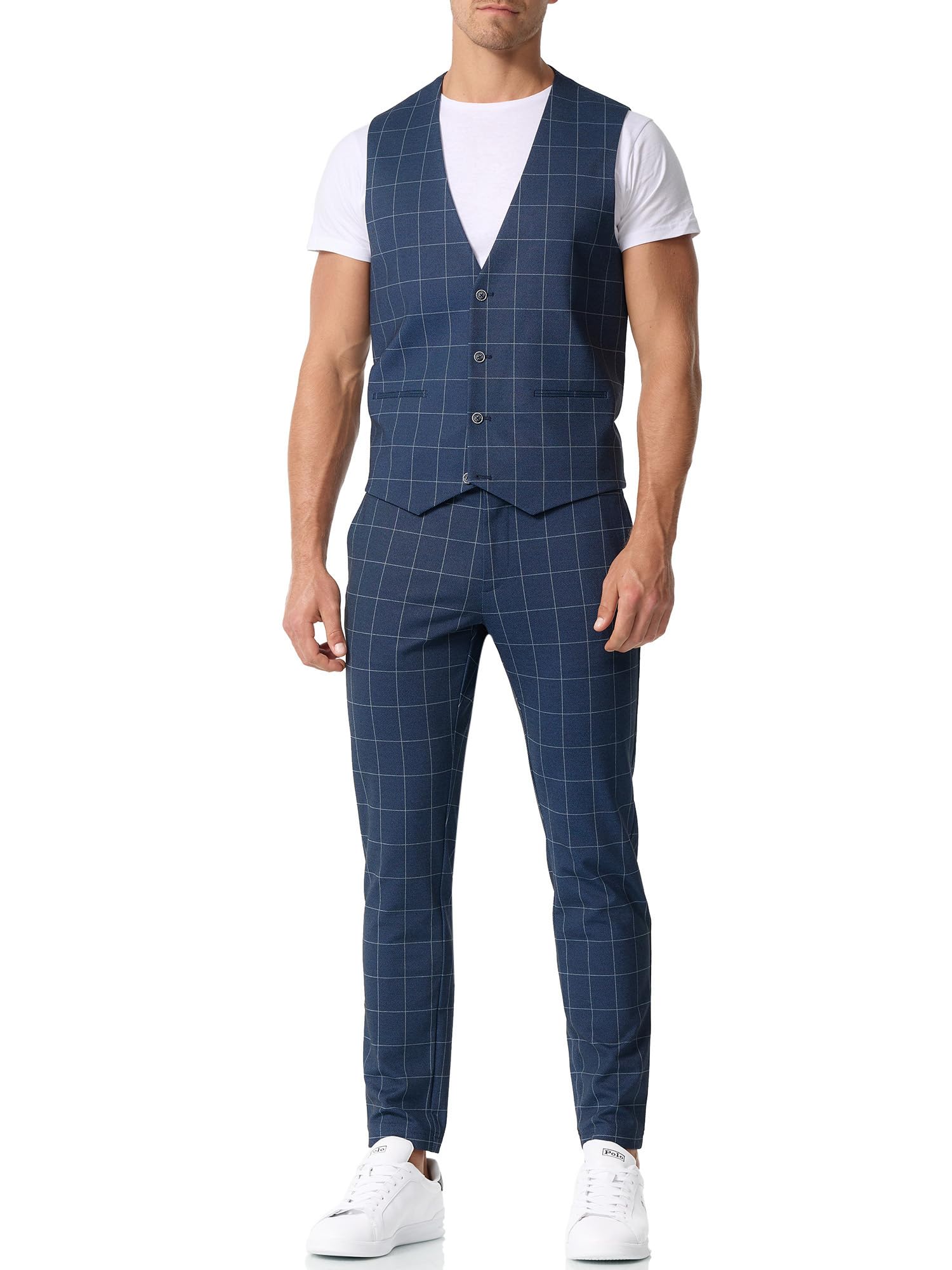 JEFF Herren JFTate Weste Anzugweste elegante Herrenweste mit Viskose-Anteil