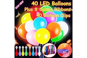 40-Pack Light-Up LED Balloons Add Color to Your Celebration