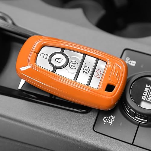 Vista 13 de Funda para llavero compatible con Ford F-150 Explorer 2018-2023 y Ford Bronco y Bronco Sport 2021-2023, amarillo