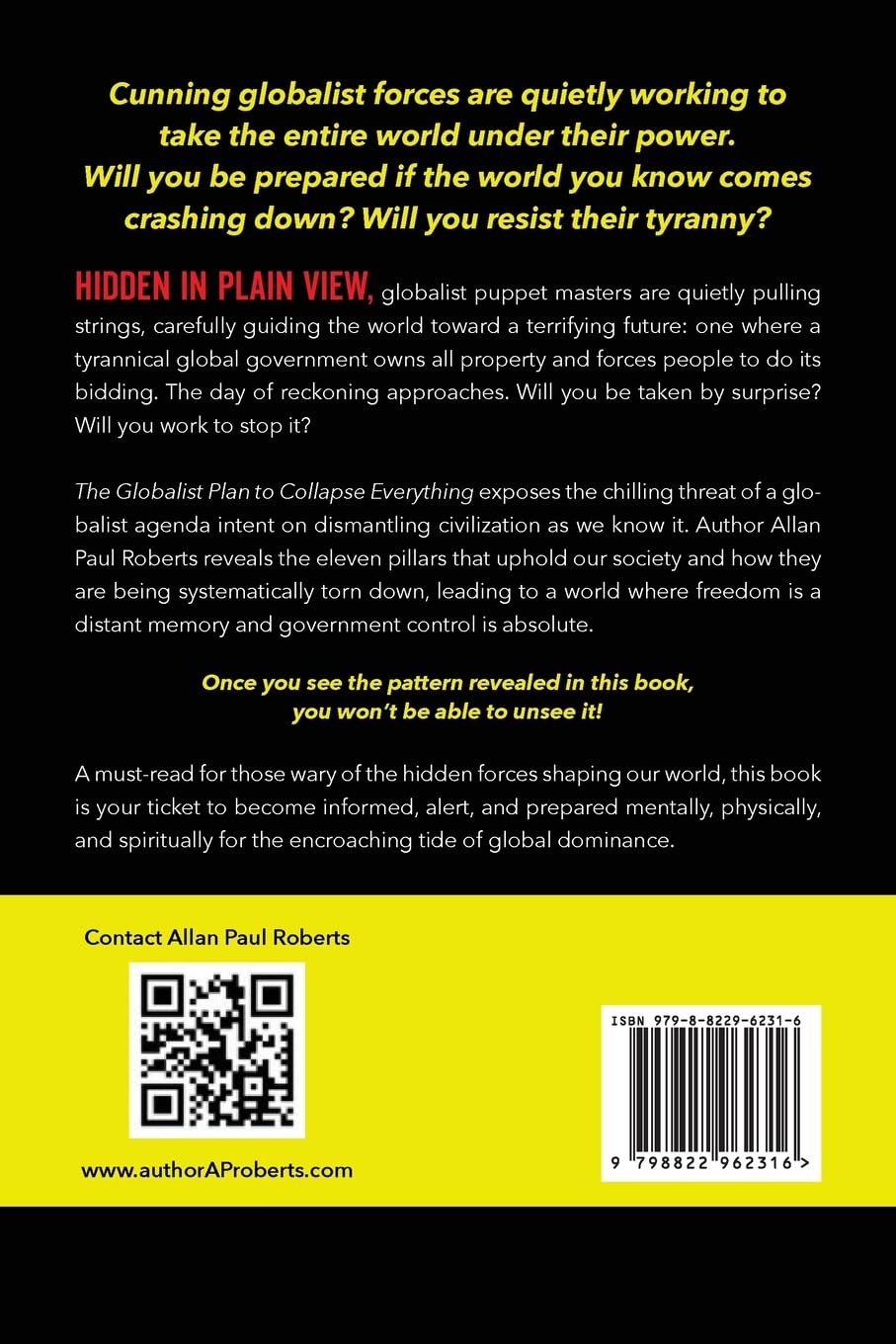 The Globalist Plan to Collapse Everything: To Usher in a New World Order      Paperback – October 4, 2024