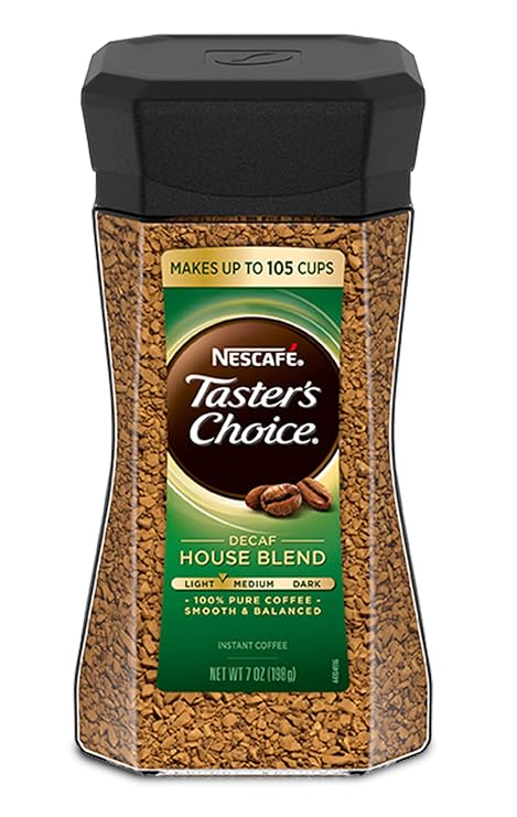 Nescafe Taster's Choice Instant Decaf Coffee, 7-Ounce Canisters (Pack of 3)