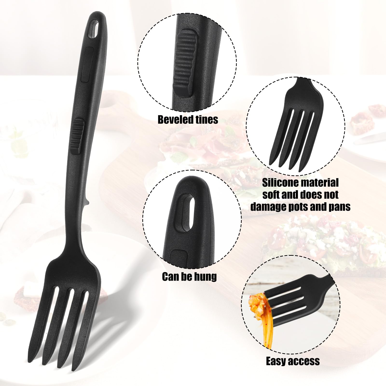 Cobee Silicone Forks - Heat Resistant & Dishwasher Safe -4