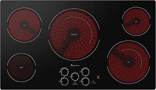 Miniatura 10 de Placa eléctrica de 2 quemadores de 110 V, quemador superior de estufa enchufable, encimera y quemador eléctrico integrado con control táctil, 9