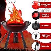 Vista 5 de Luz LED 3D con efecto de llamas falsas, lámpara de fogata falsa eléctrica de 110 V, lámpara de mesa de llama parpadeante artificial, decoración