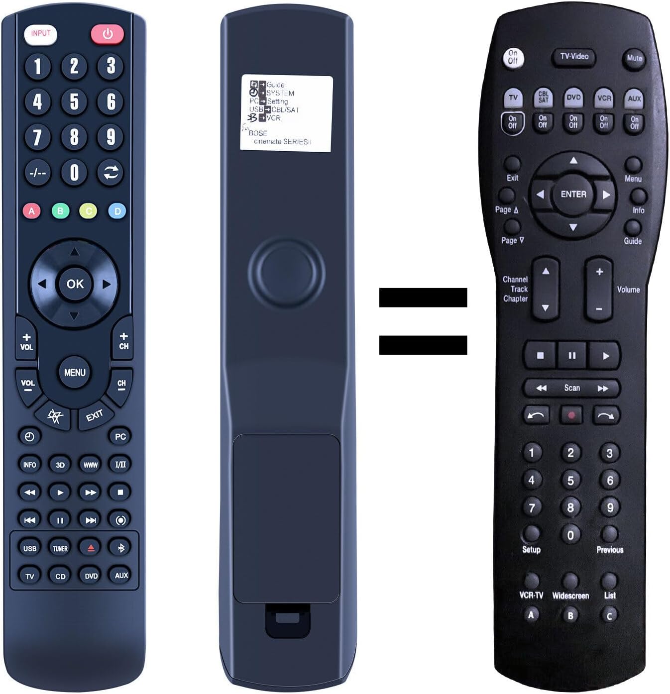 ZWP New Remote Control Replacement fit for Bose CineMate GS Series I II Digital Home Theater, black