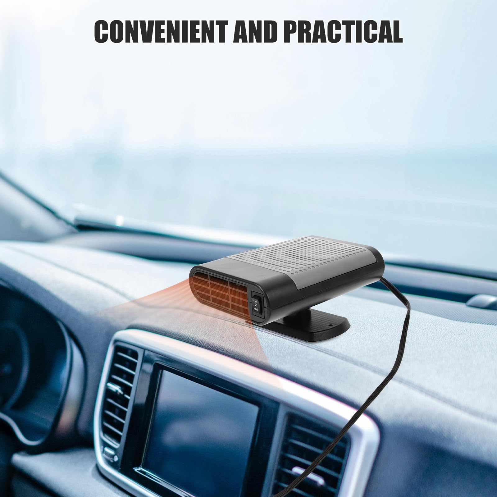 Desempañador de Coche 12v Portátil Abs para Parabrisas Vehículo