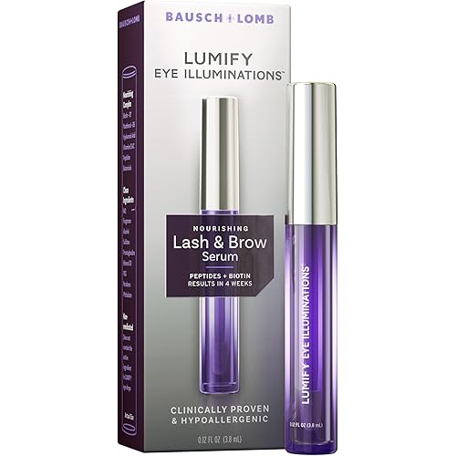 LUMIFY Eye Illuminations Lash & Brow Serum, Promotes Thicker, Fuller-Looking Lashes & Brows with Biotin, Peptides & Hyaluronic Acid to Nourish, Soften & Condition, 0.12 Fl Oz (3.8 mL)