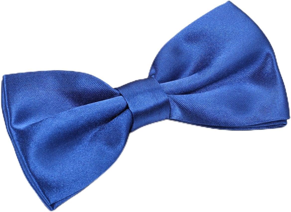 JewelryWe Men’s Sapphire Blue Bow Tie Bow Tie Tie Cross Tie Butterfly Button Bowtie Adjustable for Wedding New Year’s Eve Business Tuxedo, blue