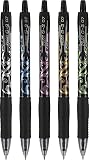 Pilot 31373 G2 Fashion Premium Retractable Gel Ink Pen, Black Ink/Asst. Barrels,.7mm, 5/Pack (PIL31373) – view 2