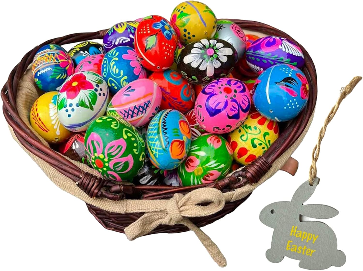 Pysanky (Pisanki) Set of 6. Handpainted Polish Wooden