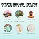 CHAYAM Luxury Hamper Gift Set |10 Exquisite Tea Bags, Pure Hibiscus Herbal Infusion, 2 Kulhad Cups & Brass Infuser | Festive Box, Gift Pack for Friends & Family | Tea Set For Wedding, Anniversary & Birthdays gallery image