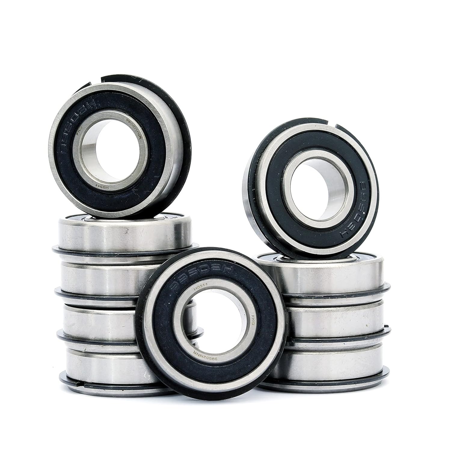 99502HNR Wheel Hub Ball Bearing ID 5/8" x OD 1-3/8" x Width 7/16" Double Seal and Snap Ring,Replacement for Go Kart, Wheel Hub, Mini Bikes, and Lawn Mowers,10PCS